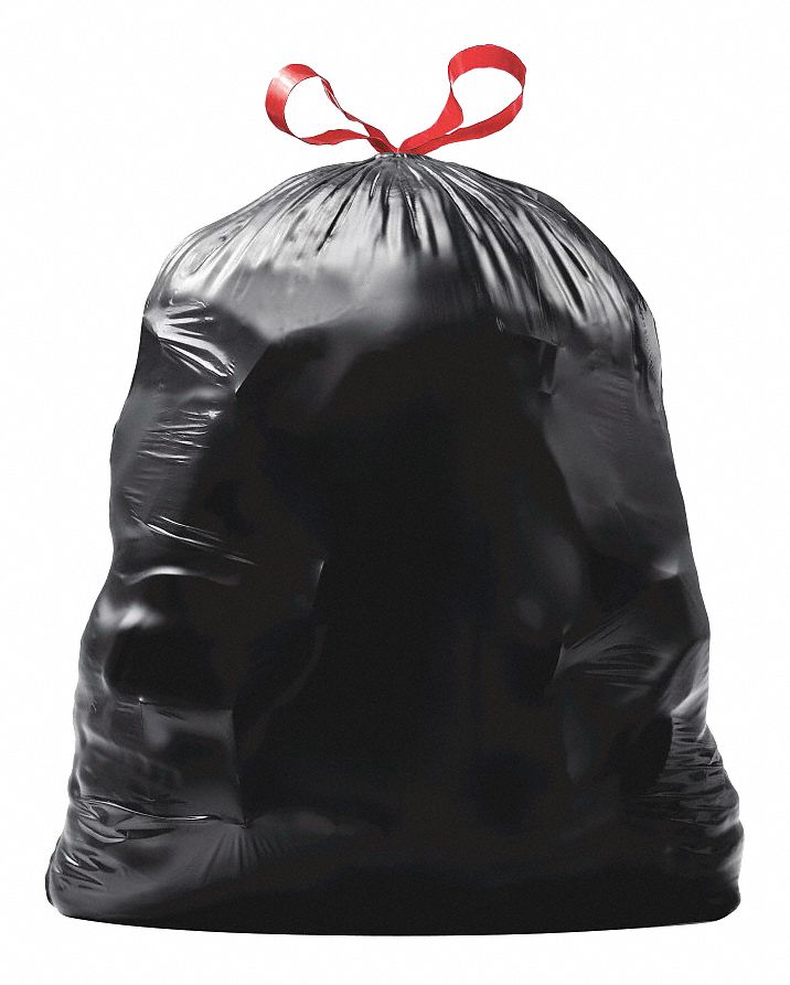 Glad Trash Bag, 30 gal., LLDPE, Coreless Roll, Black, PK 90 - 78952
