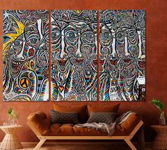 Abstract Expressionism Graffiti Berlin Wall Street Art Abstract Canvas Print Abstract Art Print Artesty