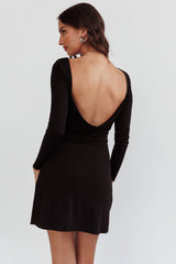 Chessie Long Sleeve Mini Dress Black