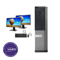 Dell Optiplex 9010 DT Refurbished GRADE B Dual Desktop PC Set (19-24" Monitor + Keyboard and Mouse Accessories): Intel i7-3770 @ 3.4 Ghz| 8GB Ram| 250 GB HDD| Call Center Work from Home|School|Office