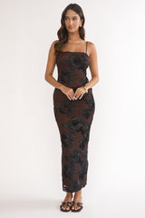Kaela Cami Maxi Dress Embellished Chocolate