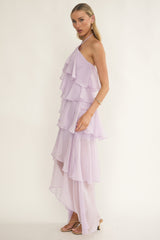 Darylyn Tiered Ruffle Maxi Dress Lilac