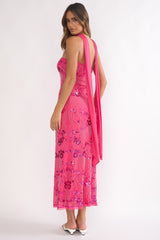 Jeremia Strapless Maxi Dress Sequin Plum