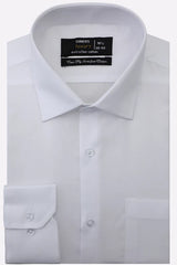 White Self Twill Formal Shirt