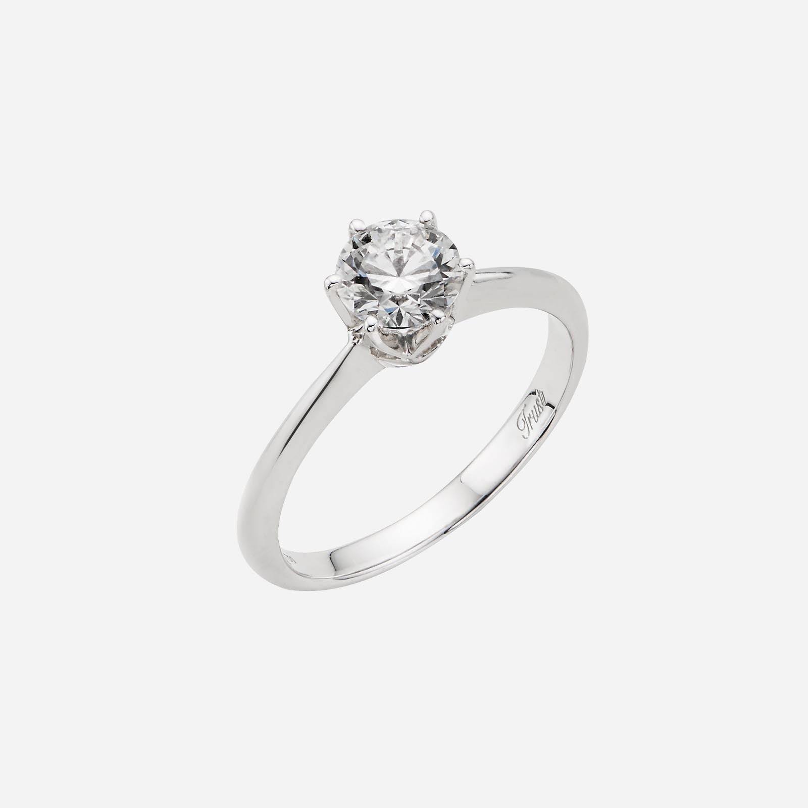 Trust Solitaire Diamond Ring in White Gold (ATRUST1000196A)