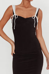 Daydreamers Ruffle Maxi Dress Black