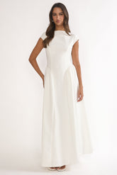 Lynnie Cap Sleeve Maxi Dress Cream