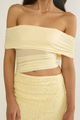 Lorely Off-Shoulder Lace Maxi Dress Butter