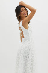 Dianne Sleeveless Embellished Midi Dress White
