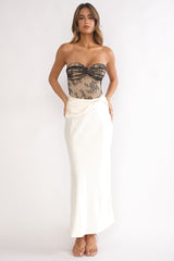 Valoria Lace Bodice Maxi Dress Oyster