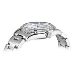 Online Only Pre-owned Independently Certified Rolex Steel/18KW Bezel Men's Diamond Mother of Pearl Watch