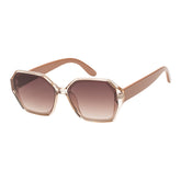 A pair of geometric sunglasses from APTCINC, model P3745AP. The design features a mix of metal and plastic materials, showcasing a stylish and modern look suitable for ladies' fashion. The sunglasses are part of the new arrivals and novelty sunglasses collection for 2023, with promotional tags related to basic fashion and a seasonal sale event.