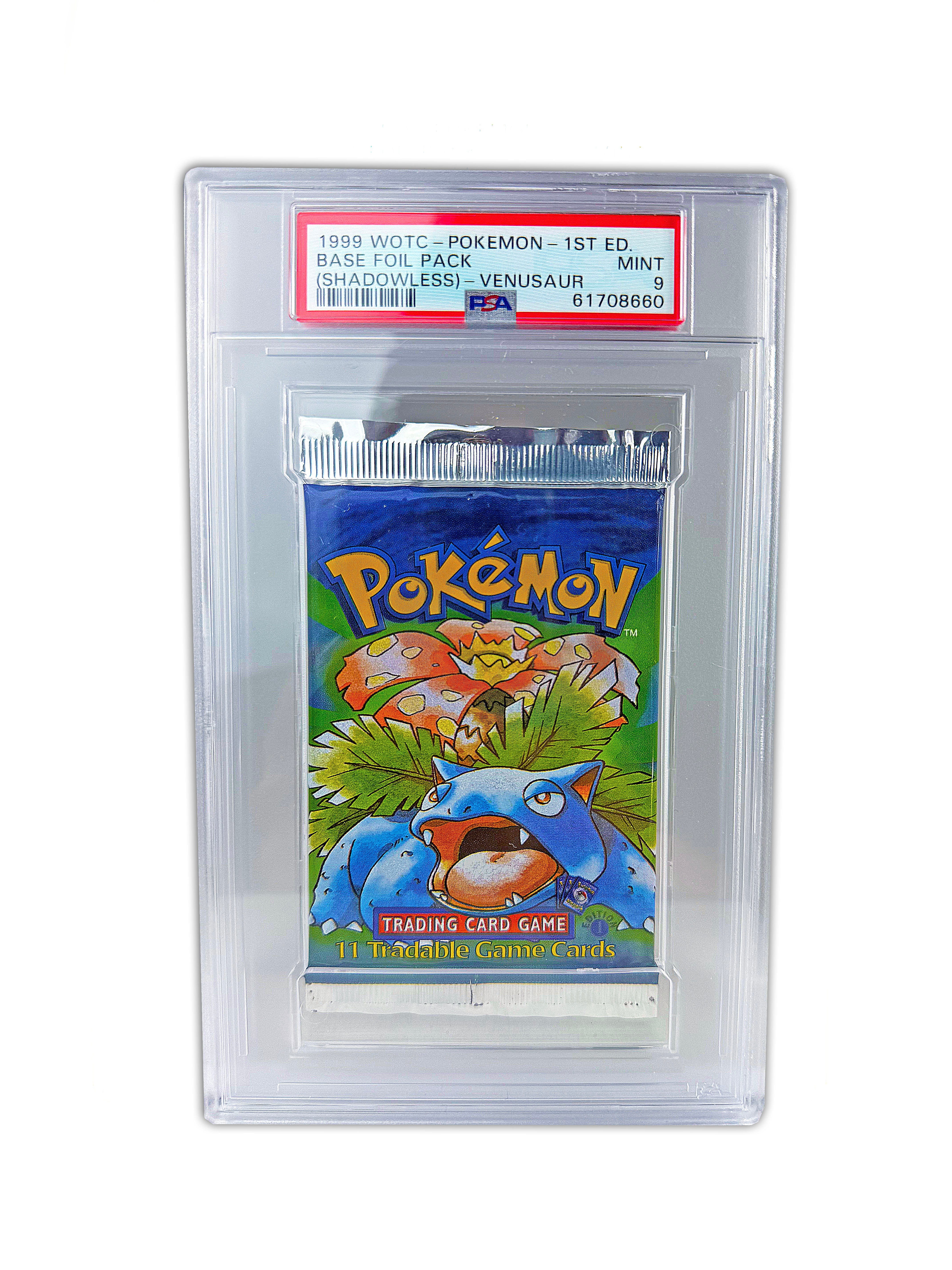 PSA 9 1999 1st Edition Shadowless Base Venusaur Pack