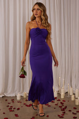 Everina Rose Bust Midi Dress Purple