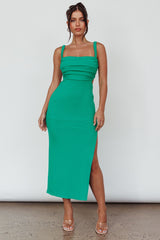 Cosmic Love Strappy Back Midi Dress Green