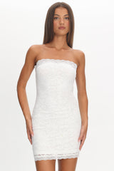 Must Be Love Lace Mini Dress White