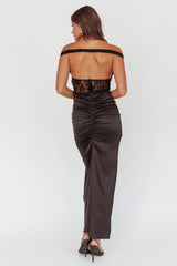 Tillie Lace Bodice Midi Dress Black