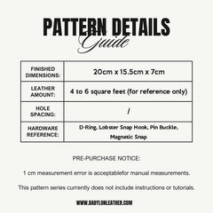 BABYLON™ Saddle Bag Leather Crafting DIY Pattern AAB - 415 - Babylon LeatherBabylon LeatherAAB-415-Kraft Board