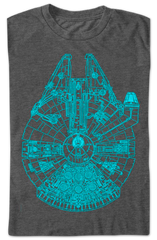 Charcoal Millennium Falcon Shirt