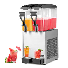 ROVSUN 11” 5.2 Gallon 2-Tank Refrigerated Beverage Dispenser