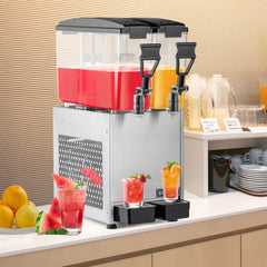 ROVSUN 11” 5.2 Gallon 2-Tank Refrigerated Beverage Dispenser