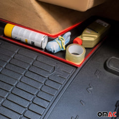OMAC Gummi Kofferraumwanne für Mercedes C Klasse W204 2007-2014 TPE Schwarz