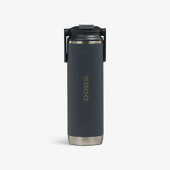 Front View | 20 Oz Flip ‘n’ Sip Tumbler::Carbonite::Fits in standard cup holders