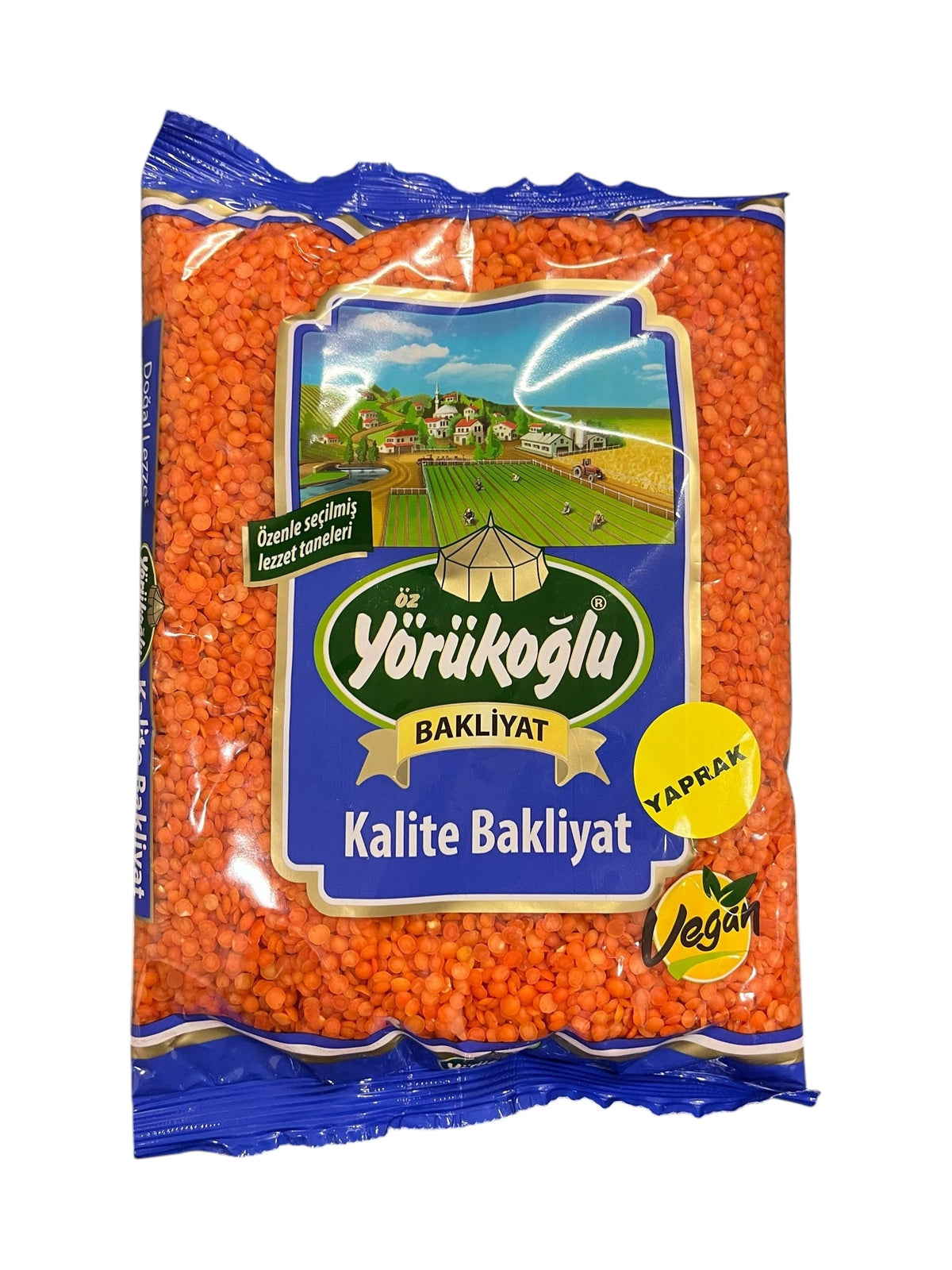 YORUKOGLU KIRMIZI MERCIMEK YAPRAK RØDE LINSER HALVE 18*800 G.