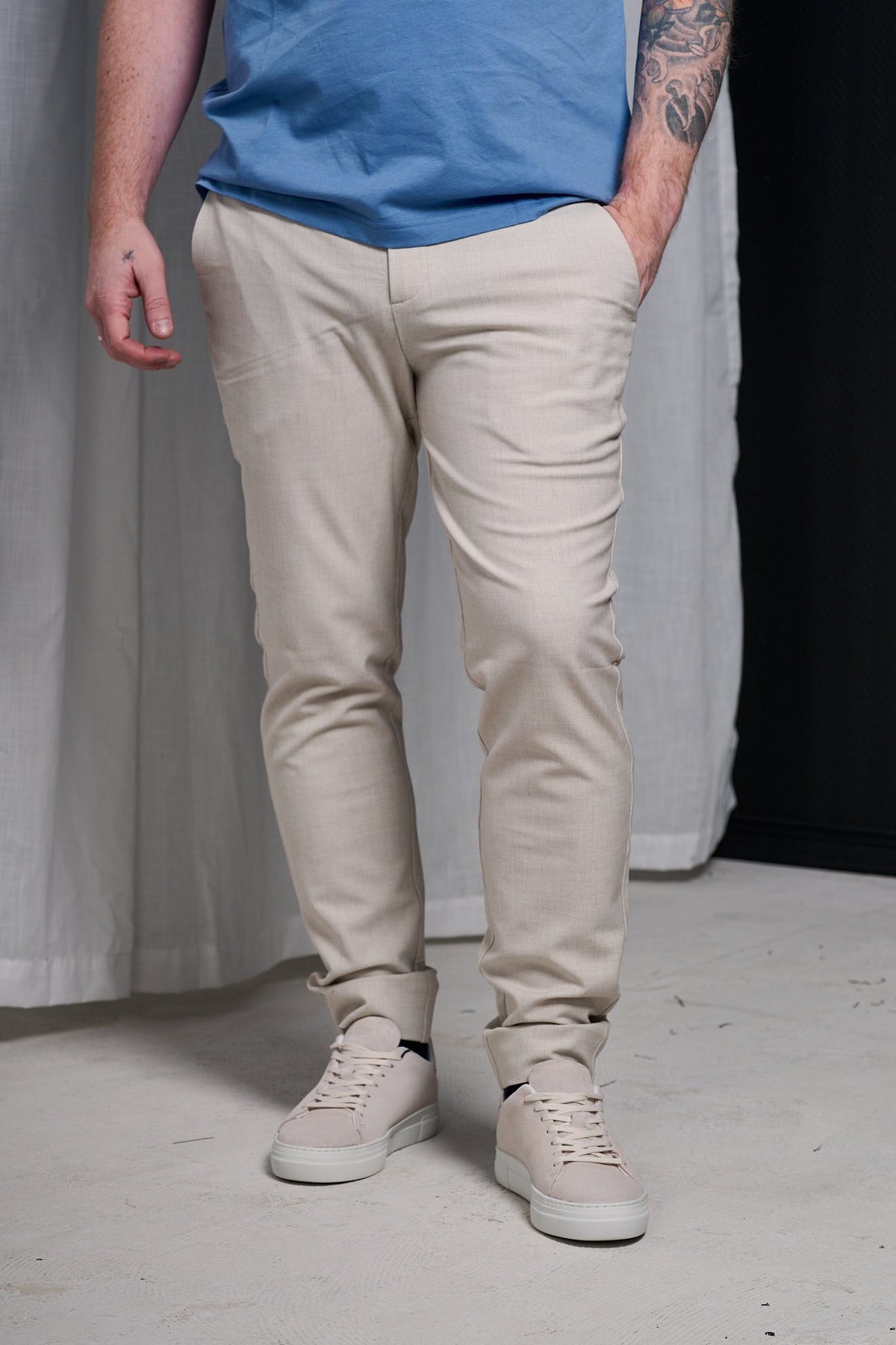 JoshPL 189 Beige Micro Check