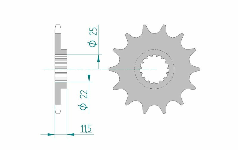 Afam Steel Standard Front Sprock 73303 - 520 73303-15