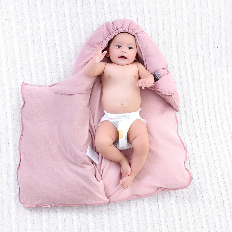 Baby Fußsack für Kinderwagen – Warmer Winter Schlafsack mit Kapuze für Babys