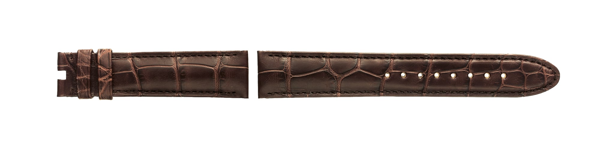 MB Alligator Leather Watch Strap Brown (Standard)
