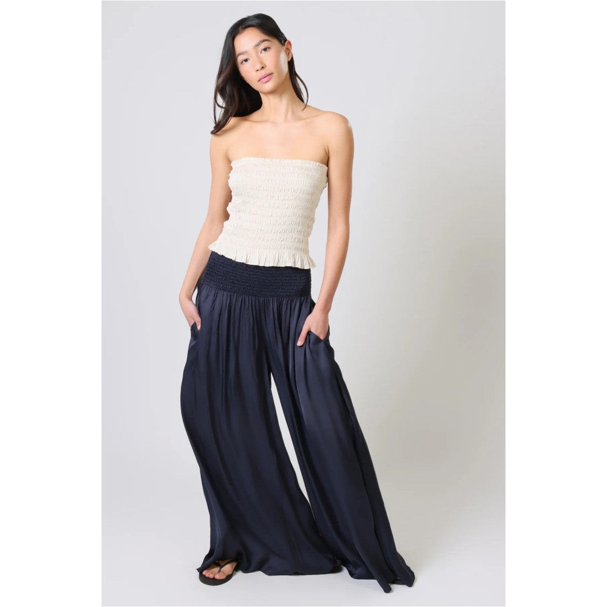 Traffic People Any Moment Now Aurora Wide Leg Trouser In Navy