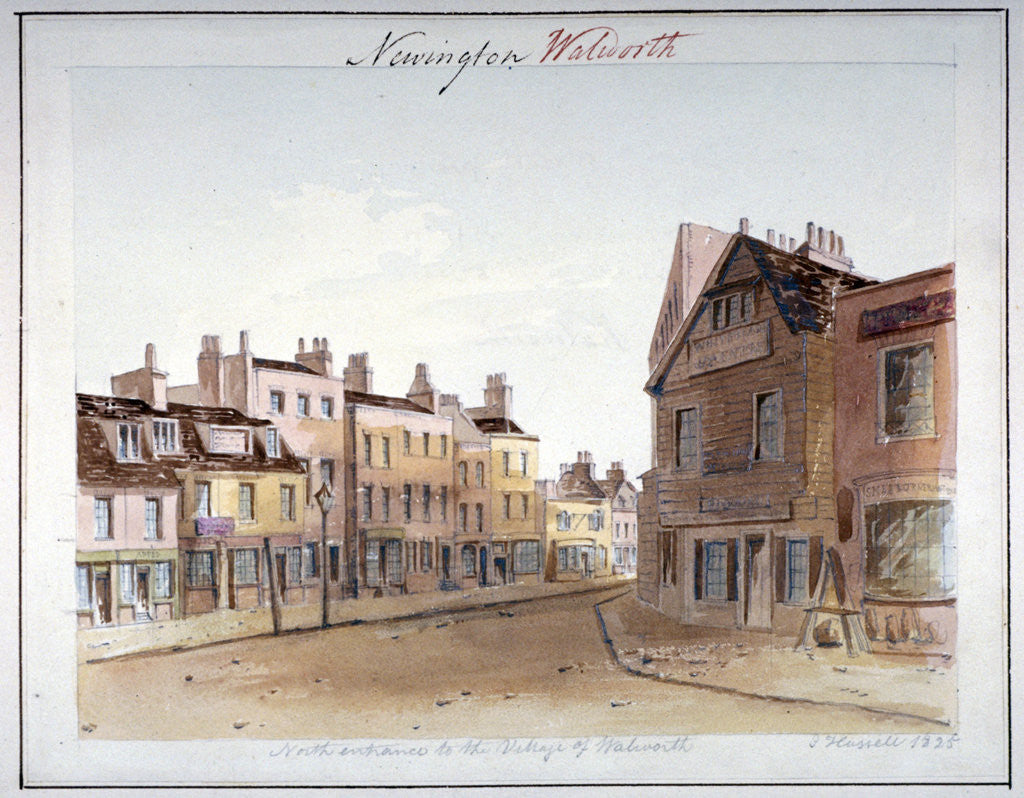 View of Walworth village, Southwark, from the north entrance, London