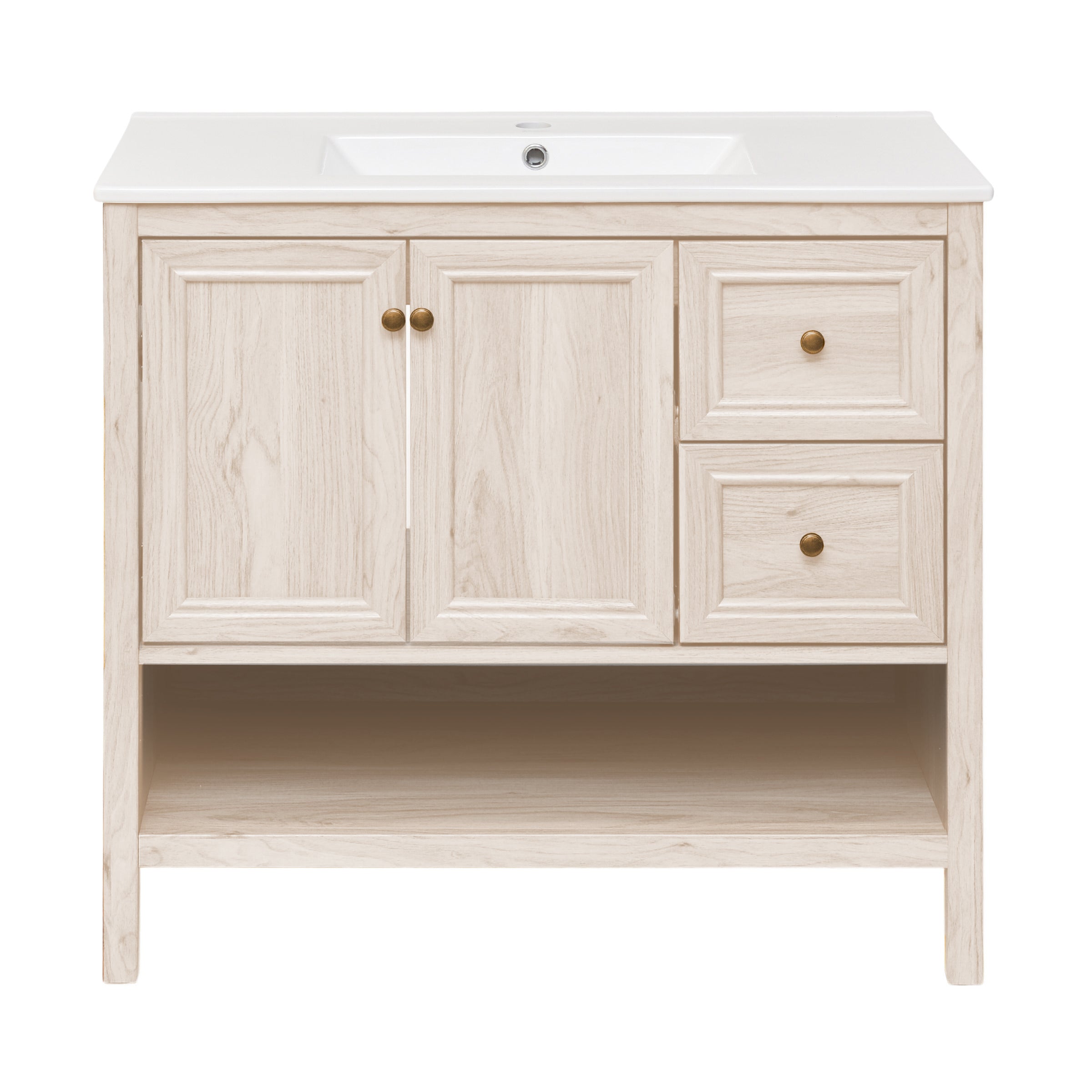 White Oak / White / 1-Hole