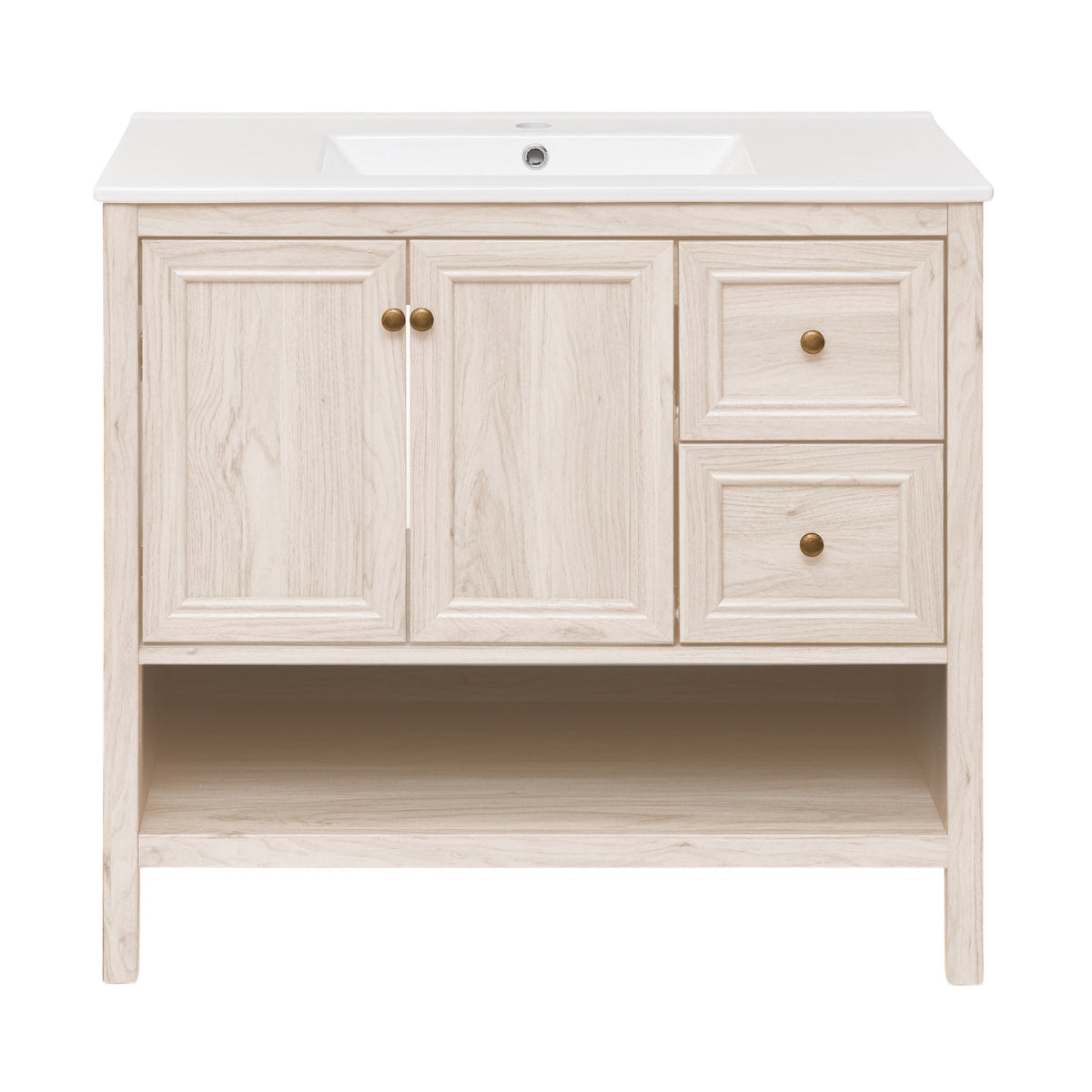 White Oak / White / 1-Hole