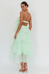 Behati Tiered Layer Midi Dress Mint