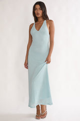 Introductions Knit Sequin Maxi Dress Blue