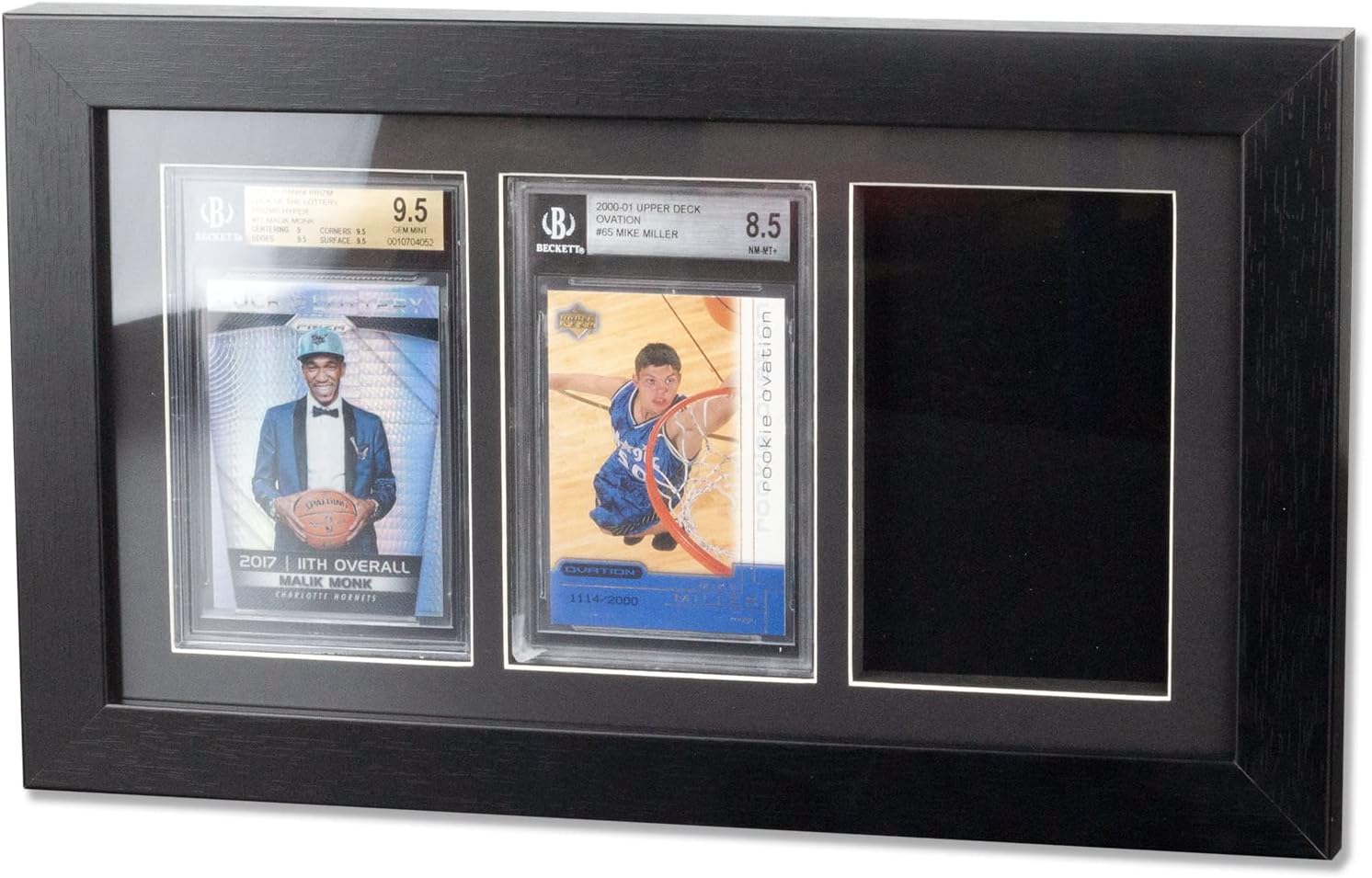 Bivitre Graded Card Display Frame for BGS Slab ONLY (NOT for UNGRADED OR Others) - Wall Mount Baseball Trading Card Display case for BGS Slab Basketball Football Hockey Pokemon MTG Yugioh Cards