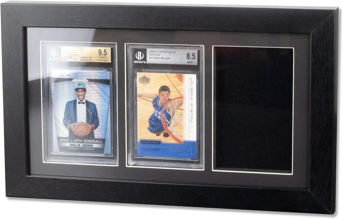 Bivitre Graded Card Display Frame for BGS Slab ONLY (NOT for UNGRADED OR Others) - Wall Mount Baseball Trading Card Display case for BGS Slab Basketball Football Hockey Pokemon MTG Yugioh Cards