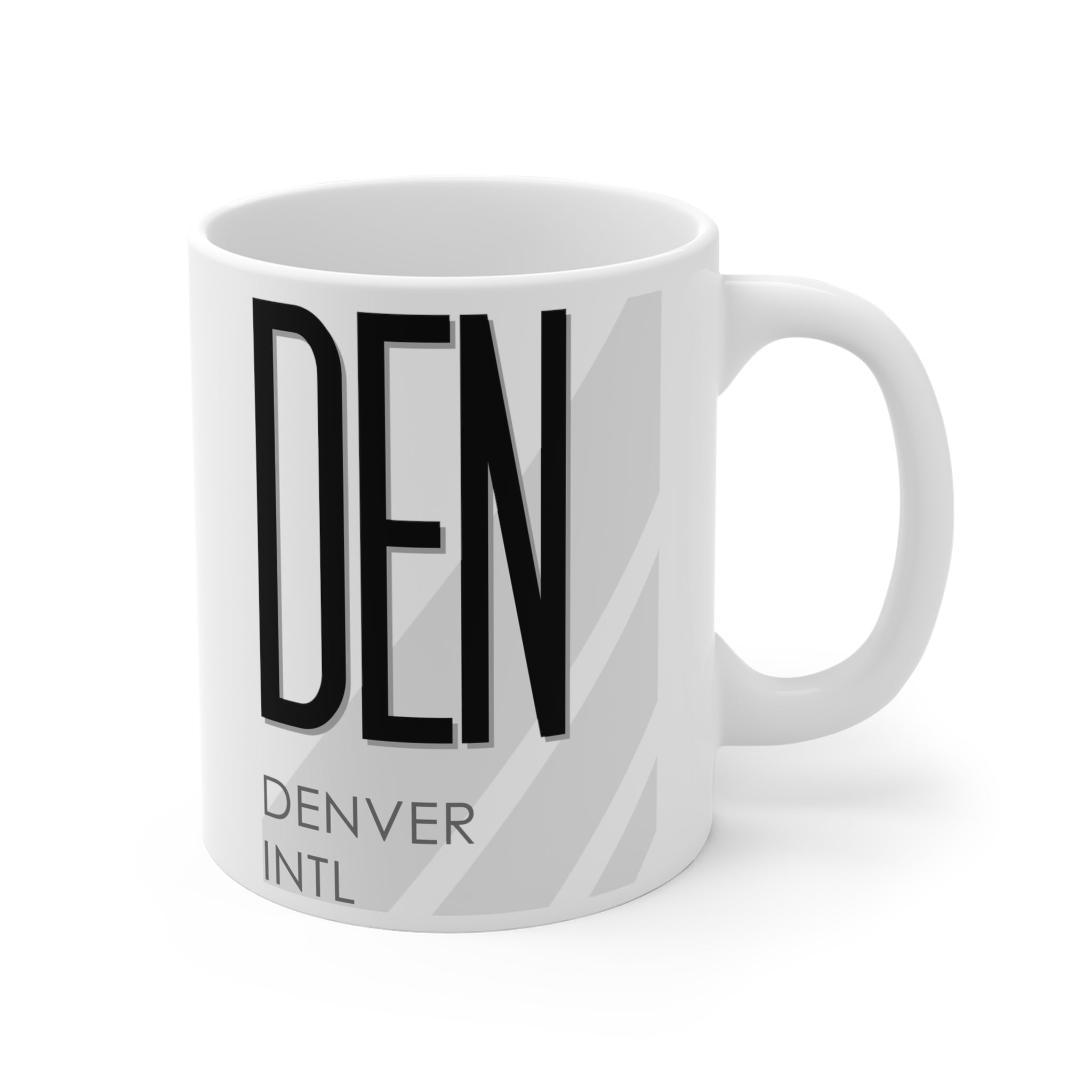 Denver Intl, DEN. 11oz Airport Mug (White)