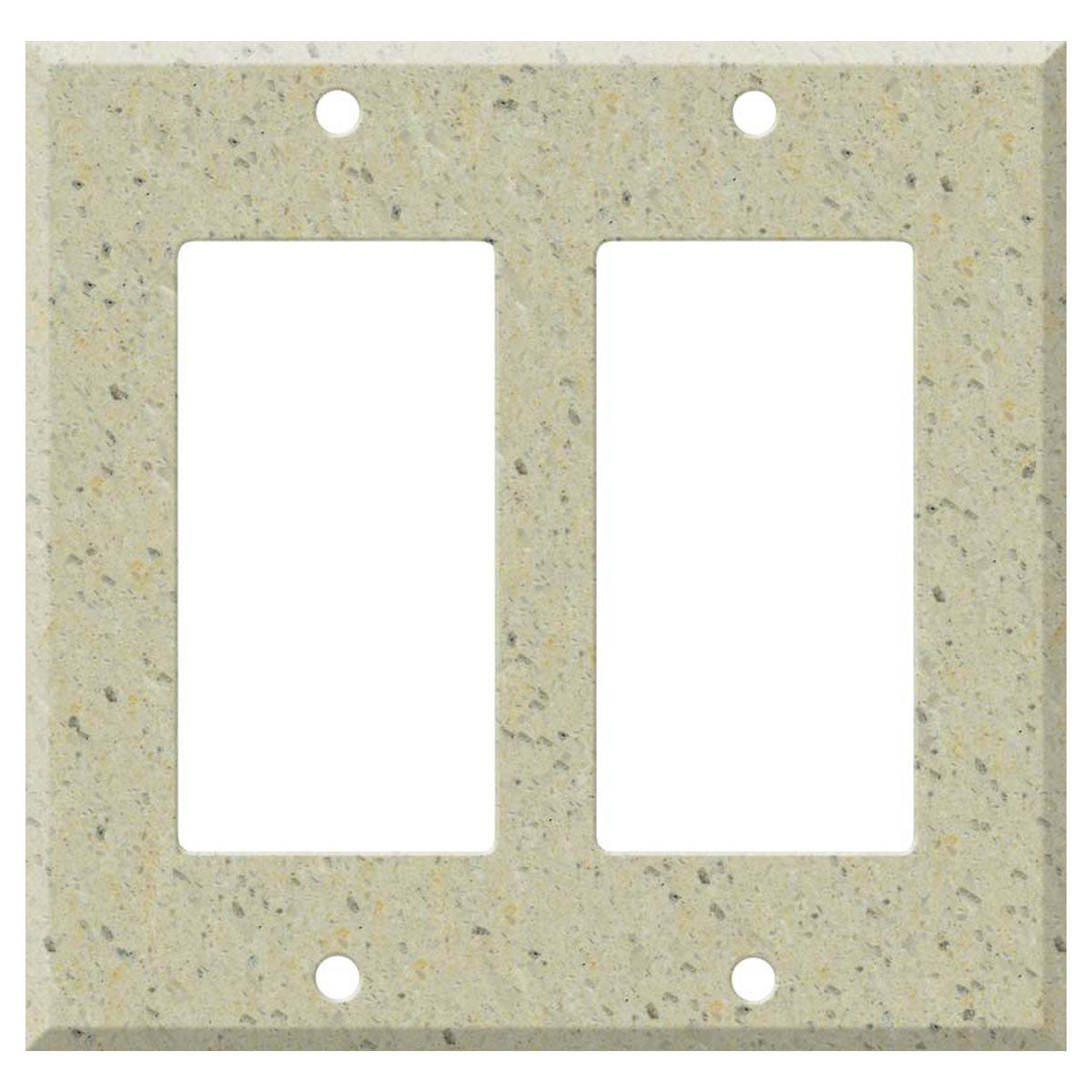 Corian Burled Beach - 2 Gang Double GFCI Rocker Wallplates