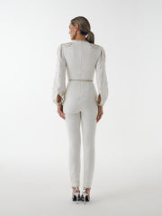 Sitara Jumpsuit – Moonstone White