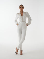 Sitara Jumpsuit – Moonstone White