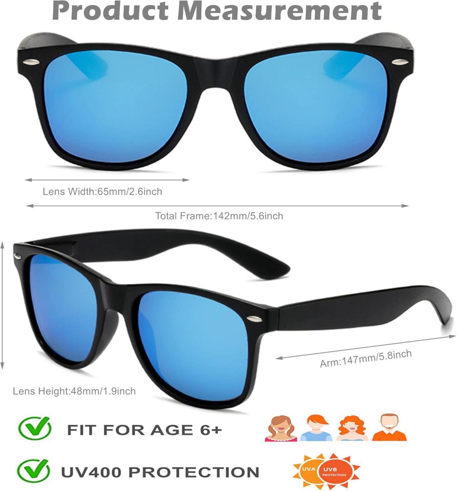 Bunte Sonnenbrille Neon Lustige Vintage Party Set 6