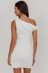 Lingering Love One-Shoulder Mini Dress White