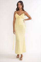 Sunspell Ruffle Trim Lace Maxi Dress Butter