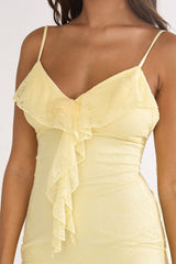 Sunspell Ruffle Trim Lace Maxi Dress Butter