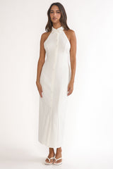 Esmarie Collared Maxi Dress White