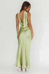 Damsel Reverse Halter Maxi Dress Pistachio